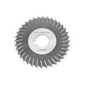 Toolmex HSS Import Metal Slitting Saw Plain Teeth, Side Chip Clear, 4" DIA x 1/8" Face x 1" Hole 5-748-306